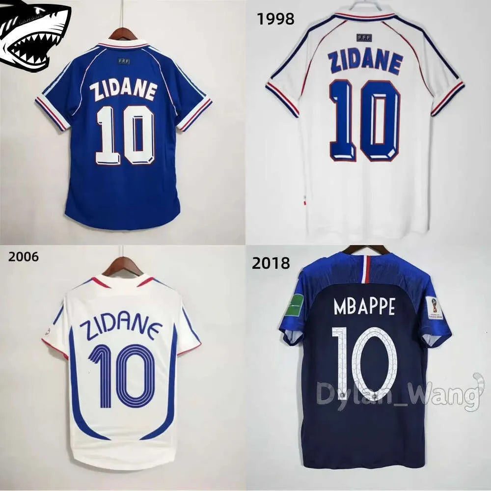 Vintage FRANCE World Cup Jersey 2006 ZIDANE 1998 MBAPPE Fan Football Shirt 653