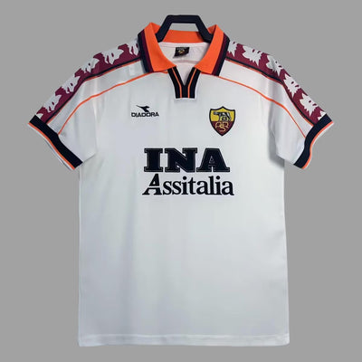 Jersey Soccer Retro Colletion Roma City 98 White Italy Fans Soccer Edition