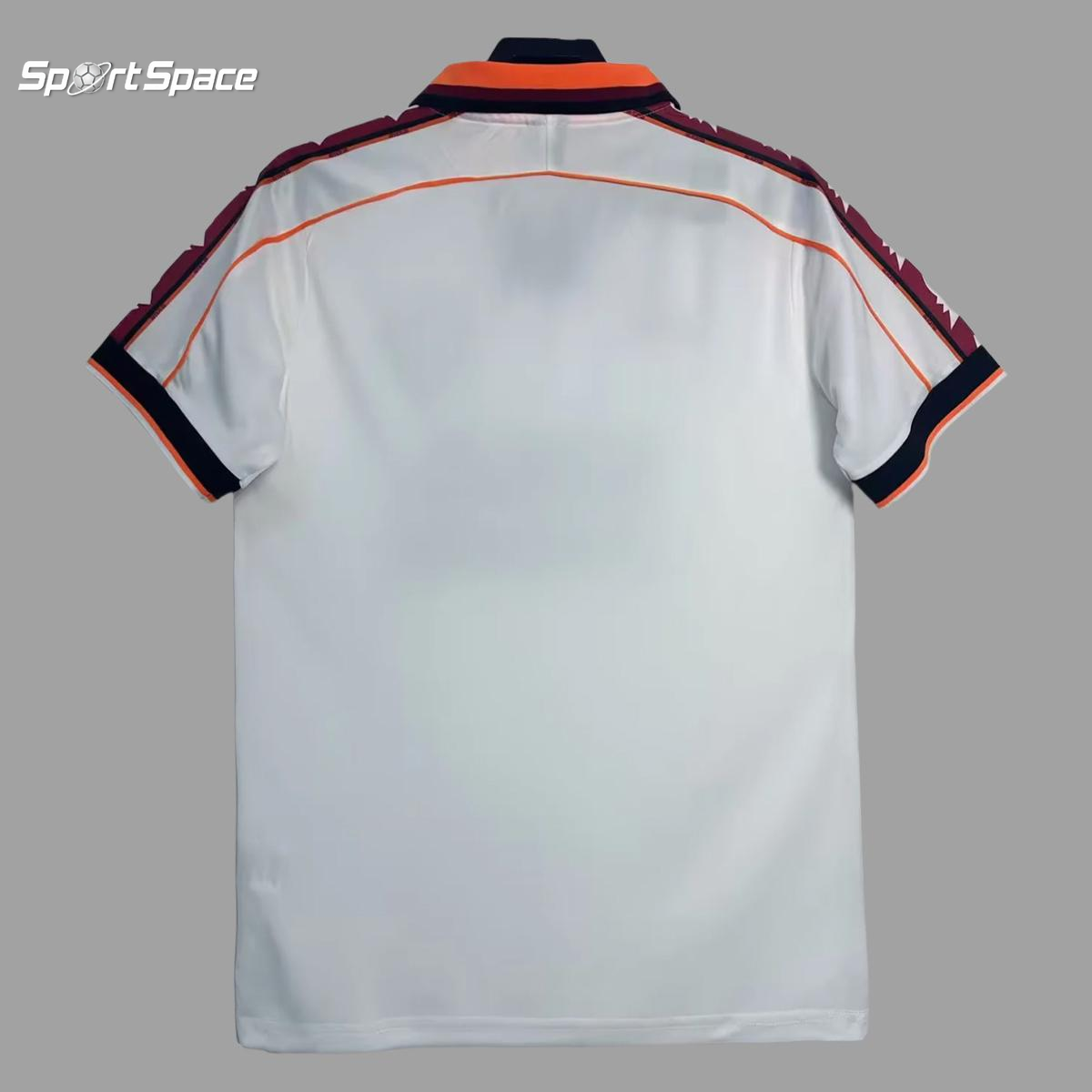 Jersey Soccer Retro Colletion Roma City 98 White Italy Fans Soccer Edition