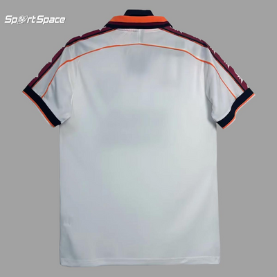 Jersey Soccer Retro Colletion Roma City 98 White Italy Fans Soccer Edition
