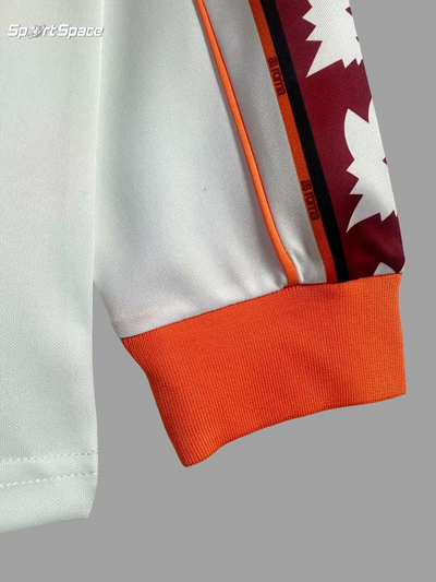 Jersey Soccer Retro Colletion Roma City 98 White Italy Fans Soccer Edition Long Sleeve