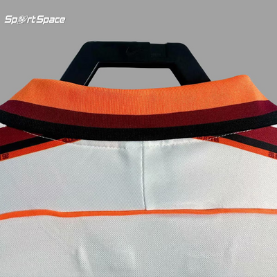 Jersey Soccer Retro Colletion Roma City 98 White Italy Fans Soccer Edition Long Sleeve
